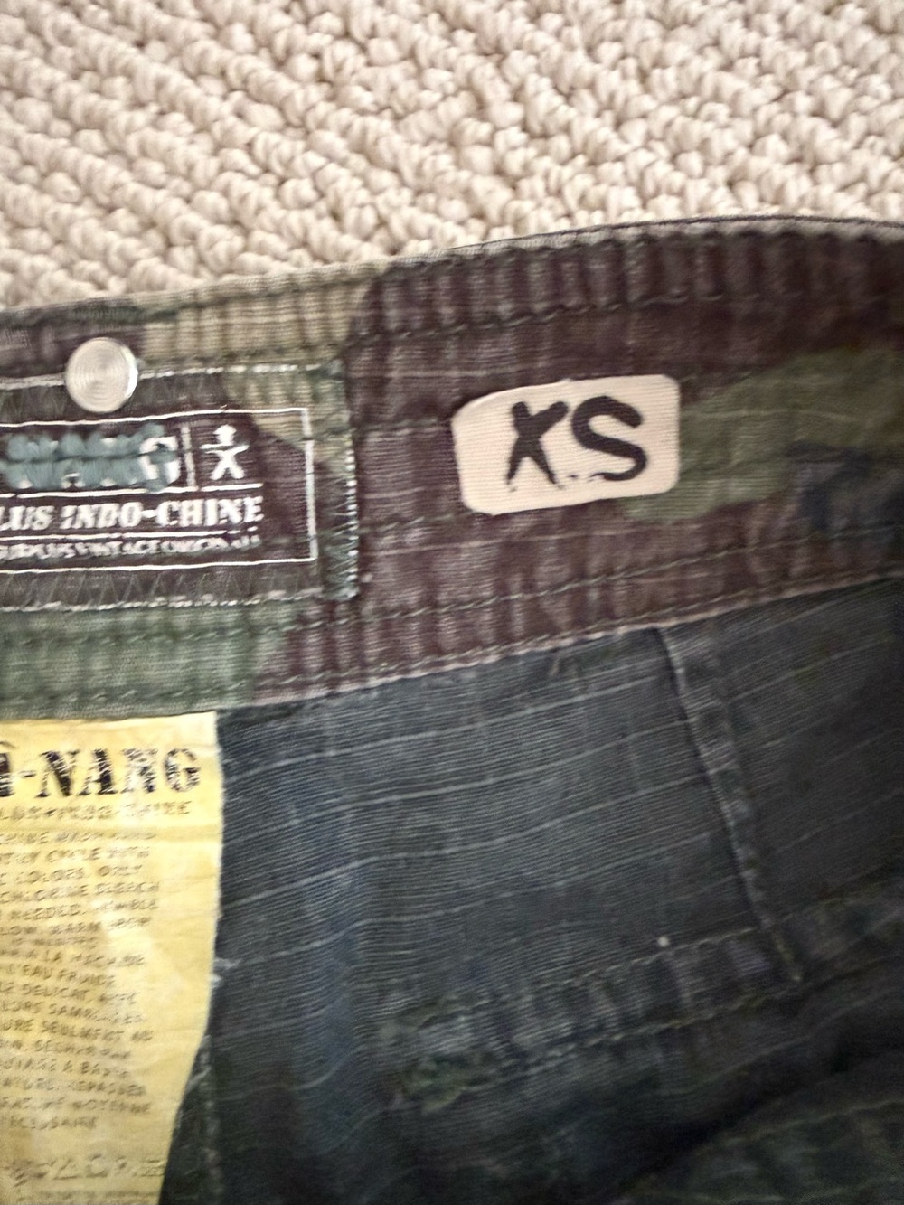 DA-NANG women’s Camo Cargo Shorts - Green Woodland - Picture 3 of 7